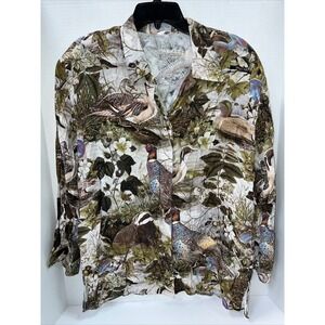 Laura Di Shirt Women's Size 40 Animal Design Blouse